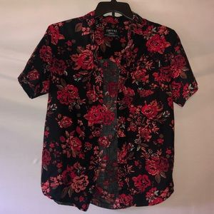 Short sleeve button down floral